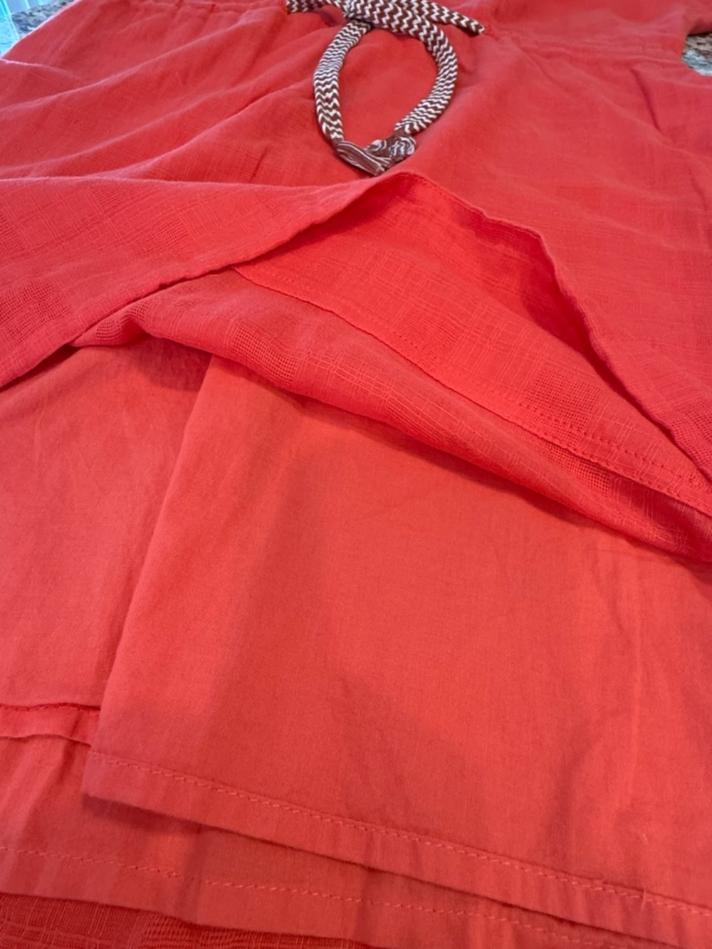 J. Crew Factory boho red V neck midi dress summer chic SZ 6 - Picture 7 of 15
